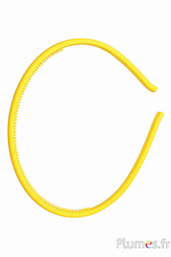 Diadeem van plastic - breedte 4 mm - geel